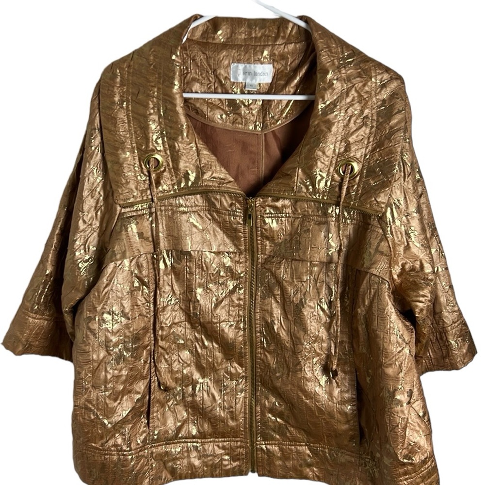 Erin London Gold Floral Jacket Women’s Size 1X